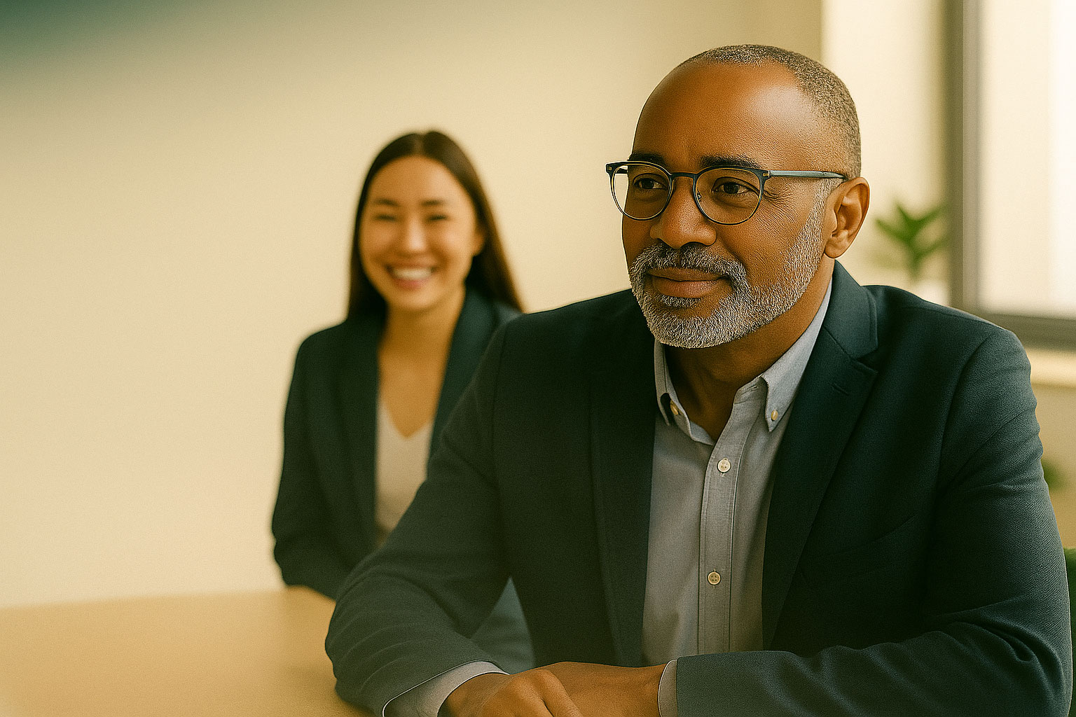 Colleagues in discussion